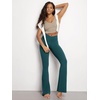 image:imageODODOS Womens Crossover Flare Leggings with Back Pocket Buttery Soft V High Waist Lounge Casual Bootcut Yoga PantsForest Teal
