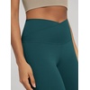 image:imageODODOS Womens Crossover Flare Leggings with Back Pocket Buttery Soft V High Waist Lounge Casual Bootcut Yoga PantsForest Teal