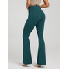 image:imageODODOS Womens Crossover Flare Leggings with Back Pocket Buttery Soft V High Waist Lounge Casual Bootcut Yoga PantsForest Teal