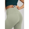 image:imageODODOS Womens Crossover Flare Leggings with Back Pocket Buttery Soft V High Waist Lounge Casual Bootcut Yoga PantsLime Stone