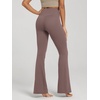 image:imageODODOS Womens Crossover Flare Leggings with Back Pocket Buttery Soft V High Waist Lounge Casual Bootcut Yoga PantsPurple Taupe
