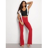 image:imageODODOS Womens Crossover Flare Leggings with Back Pocket Buttery Soft V High Waist Lounge Casual Bootcut Yoga PantsRed