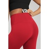 image:imageODODOS Womens Crossover Flare Leggings with Back Pocket Buttery Soft V High Waist Lounge Casual Bootcut Yoga PantsRed
