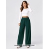 image:imageODODOS Womens Featherlight Wide Leg Pant Elastic HighRise Relaxed FitDark Emerald