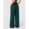 image:imageODODOS Womens Featherlight Wide Leg Pant Elastic HighRise Relaxed FitDark Emerald