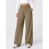 image:imageODODOS Womens Featherlight Wide Leg Pant Elastic HighRise Relaxed FitMocha