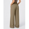image:imageODODOS Womens Featherlight Wide Leg Pant Elastic HighRise Relaxed FitMocha