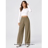 image:imageODODOS Womens Featherlight Wide Leg Pant Elastic HighRise Relaxed FitMocha