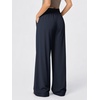 image:imageODODOS Womens Featherlight Wide Leg Pant Elastic HighRise Relaxed FitNavy