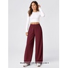 image:imageODODOS Womens Featherlight Wide Leg Pant Elastic HighRise Relaxed FitTibetan Red