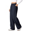 image:imageODODOS Womens Featherlight Wide Leg Pant Elastic HighRise Relaxed FitNavy