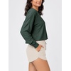 image:imageODODOS Womens Long Sleeve Oversized Cropped Tee Ultra Soft odSTRATUM TechAspen Heather