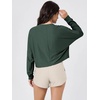 image:imageODODOS Womens Long Sleeve Oversized Cropped Tee Ultra Soft odSTRATUM TechAspen Heather