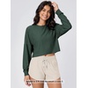 image:imageODODOS Womens Long Sleeve Oversized Cropped Tee Ultra Soft odSTRATUM TechAspen Heather