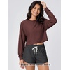 image:imageODODOS Womens Long Sleeve Oversized Cropped Tee Ultra Soft odSTRATUM TechJava Heather
