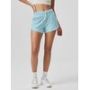 image:imageODODOS Womens Performance Shorts Ultra Soft odSTRATUM Tech Mid Rise Relaxed Shorts with Pocket 3 Inseam Moisture WickingBaby Blue Heather