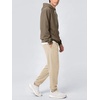 image:imageODODOS Mens Brushed Fleece Jogger Sweatpants with Pockets Relaxed FitBeige Heather