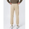 image:imageODODOS Mens Brushed Fleece Jogger Sweatpants with Pockets Relaxed FitBeige Heather