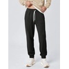 image:imageODODOS Mens Brushed Fleece Jogger Sweatpants with Pockets Relaxed FitBlack