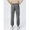 image:imageODODOS Mens Brushed Fleece Jogger Sweatpants with Pockets Relaxed FitGray Heather