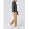 image:imageODODOS Mens Brushed Fleece Jogger Sweatpants with Pockets Relaxed FitSand Heather