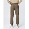image:imageODODOS Mens Brushed Fleece Jogger Sweatpants with Pockets Relaxed FitWood Brown Heather