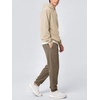 image:imageODODOS Mens Brushed Fleece Jogger Sweatpants with Pockets Relaxed FitWood Brown Heather