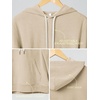 image:imageODODOS Womens Brushed Fleece Hoodie Warm Pullover with Kangaroo PocketBeige Heather