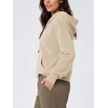 image:imageODODOS Womens Brushed Fleece Hoodie Warm Pullover with Kangaroo PocketBeige Heather