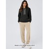 image:imageODODOS Womens Brushed Fleece Hoodie Warm Pullover with Kangaroo PocketBlack