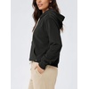 image:imageODODOS Womens Brushed Fleece Hoodie Warm Pullover with Kangaroo PocketBlack