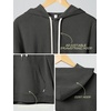 image:imageODODOS Womens Brushed Fleece Hoodie Warm Pullover with Kangaroo PocketCharcoal Heather
