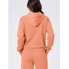 image:imageODODOS Womens Brushed Fleece Hoodie Warm Pullover with Kangaroo PocketCoral Heather
