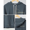 image:imageODODOS Womens Brushed Fleece Hoodie Warm Pullover with Kangaroo PocketDark Blue Heather