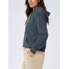 image:imageODODOS Womens Brushed Fleece Hoodie Warm Pullover with Kangaroo PocketDark Blue Heather