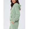 image:imageODODOS Womens Brushed Fleece Hoodie Warm Pullover with Kangaroo PocketMint Green Heather