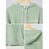 image:imageODODOS Womens Brushed Fleece Hoodie Warm Pullover with Kangaroo PocketMint Green Heather