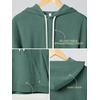 image:imageODODOS Womens Brushed Fleece Hoodie Warm Pullover with Kangaroo PocketTeal Green Heather