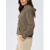 image:imageODODOS Womens Brushed Fleece Hoodie Warm Pullover with Kangaroo PocketWood Brown Heather