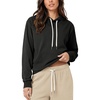 image:imageODODOS Womens Brushed Fleece Hoodie Warm Pullover with Kangaroo PocketBlack