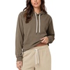 image:imageODODOS Womens Brushed Fleece Hoodie Warm Pullover with Kangaroo PocketWood Brown Heather