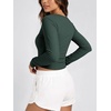image:imageODODOS Womens Wrap Crop Top  Ultra Soft odSTRATUM Tech Ballet Yoga ShirtAspen Heather