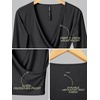 image:imageODODOS Womens Wrap Crop Top  Ultra Soft odSTRATUM Tech Ballet Yoga ShirtBlack Heather