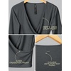 image:imageODODOS Womens Wrap Crop Top  Ultra Soft odSTRATUM Tech Ballet Yoga ShirtCharcoal Heather
