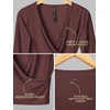 image:imageODODOS Womens Wrap Crop Top  Ultra Soft odSTRATUM Tech Ballet Yoga ShirtJava Heather