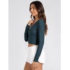 image:imageODODOS Womens Wrap Crop Top  Ultra Soft odSTRATUM Tech Ballet Yoga ShirtNavy Heather