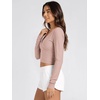 image:imageODODOS Womens Wrap Crop Top  Ultra Soft odSTRATUM Tech Ballet Yoga ShirtRose Pink Heather