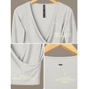 image:imageODODOS Womens Wrap Crop Top  Ultra Soft odSTRATUM Tech Ballet Yoga ShirtSalt Heather