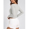 image:imageODODOS Womens Wrap Crop Top  Ultra Soft odSTRATUM Tech Ballet Yoga ShirtSalt Heather