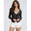 image:imageODODOS Womens Tie Front Top Ultra Soft odSTRATUM Tech CardiganBlack Heather